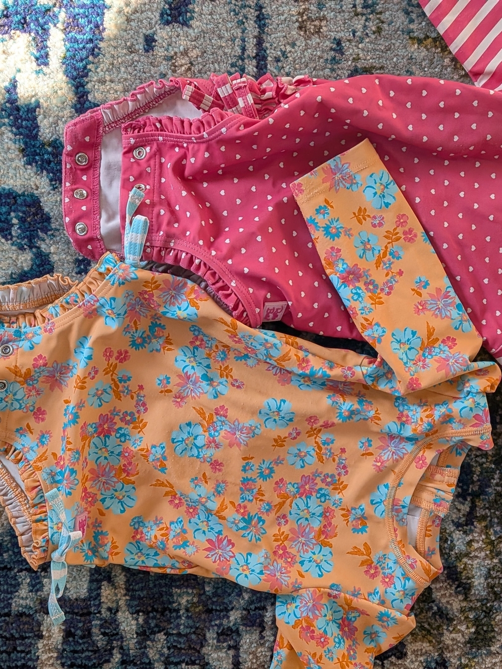 2 Ruffle Butt Long Sleeve Swim 12-18month